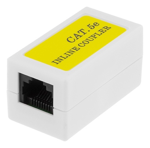 DELTACO coupler Cat5e, UTP (unshielded), female-female, white i gruppen Datautstyr / Kabler og adaptere / Nettverk / Adaptere og koblinger hos TP E-commerce Nordic AB (38-53172)