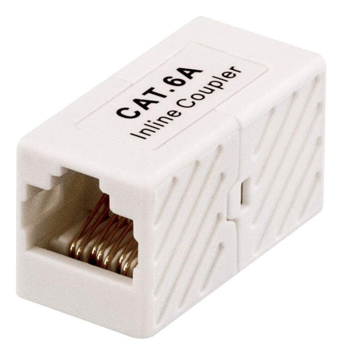 DELTACO coupler CAT6a, UTP (unshielded), female-female, white i gruppen Datautstyr / Kabler og adaptere / Nettverk / Adaptere og koblinger hos TP E-commerce Nordic AB (38-53177)