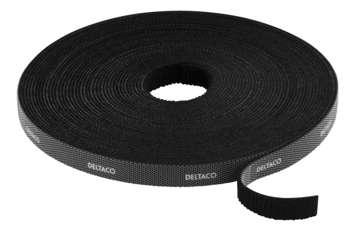 DELTACO Velcro on roll, width 9mm, 10m, black i gruppen Elektronikk / Kabler og adaptere / Kabelhåndtering hos TP E-commerce Nordic AB (38-53210)