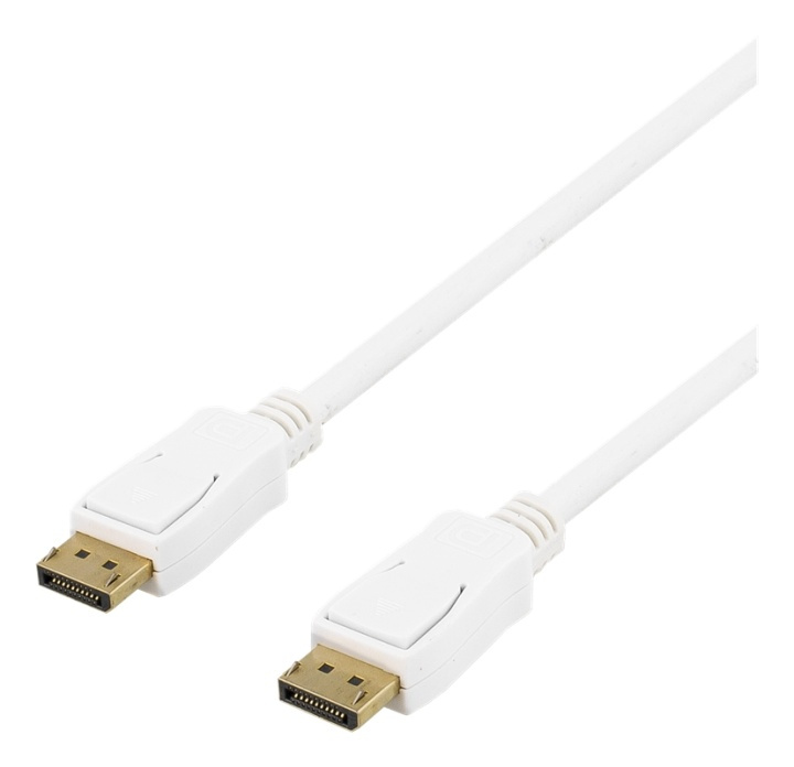 DELTACO DisplayPort-skjermkabel, 20-pinners ha - ha, 20 m, hvit i gruppen Datautstyr / Kabler og adaptere / DisplayPort / Kabler hos TP E-commerce Nordic AB (38-53320)