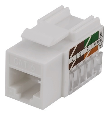 DELTACO UTP Cat6 Keystone-kontakt, 90 grader, 