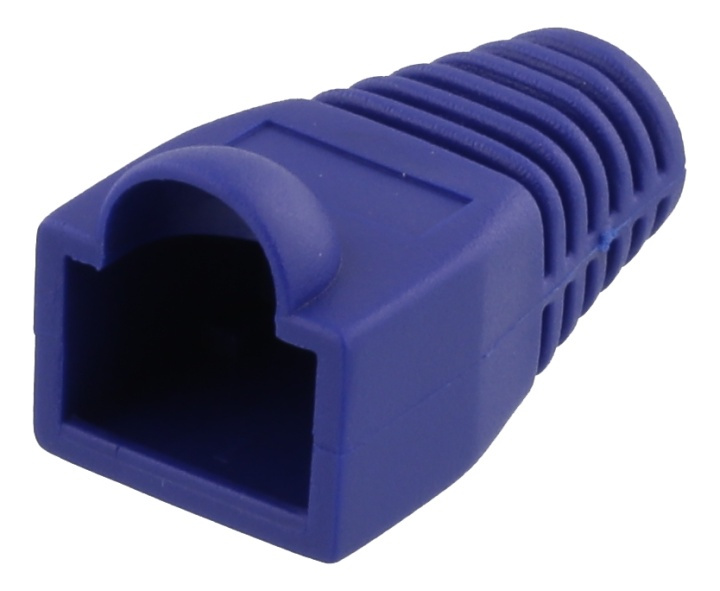 DELTACO RJ45 bruddbeskyttelse, for 5,6 mm diameter kabelseler, blå, 20-pk i gruppen Datautstyr / Kabler og adaptere / Nettverk / Adaptere og koblinger hos TP E-commerce Nordic AB (38-53454)