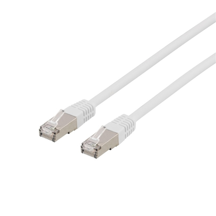 DELTACO F / UTP Cat6a patch cable, 1.5m, 500 MHz, LSZH, white i gruppen Datautstyr / Kabler og adaptere / DVI / Kabler hos TP E-commerce Nordic AB (38-53544)