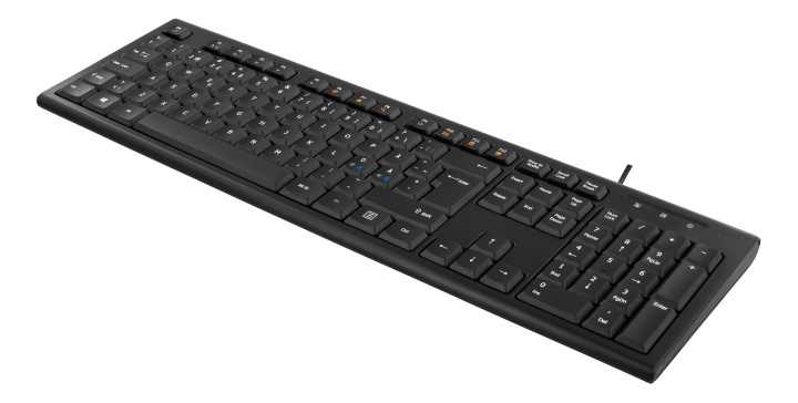 DELTACO Tastatur, nordisk layout, USB, 1,1m kabel, svart i gruppen Datautstyr / Mus & Tastatur / Tastatur / Kablede hos TP E-commerce Nordic AB (38-53569)