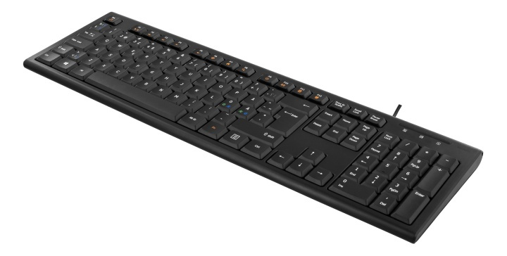 DELTACO Tastatur, nordisk layout, USB, 1,1 m kabel, svart i gruppen Datautstyr / Mus & Tastatur / Tastatur / Kablede hos TP E-commerce Nordic AB (38-53569)