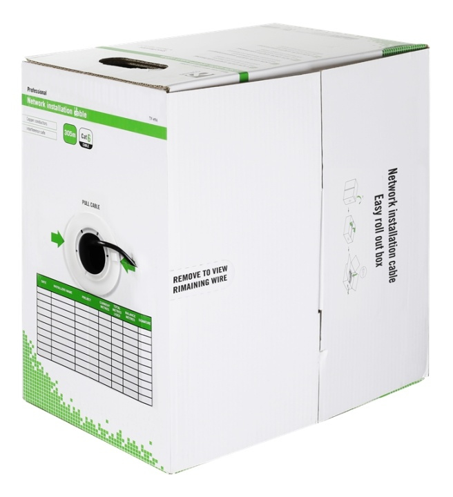 DELTACO U/UTP Cat6 installasjonskabel, for utendørs bruk, 305m, svart i gruppen Datautstyr / Kabler og adaptere / Nettverk / Cat6 hos TP E-commerce Nordic AB (38-53583)