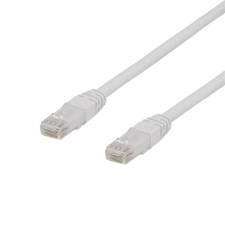 DELTACO U/UTP Cat6a patchkabel, LSZH, 0,3m, White i gruppen Datautstyr / Kabler og adaptere / Nettverk / Cat6 hos TP E-commerce Nordic AB (38-53596)