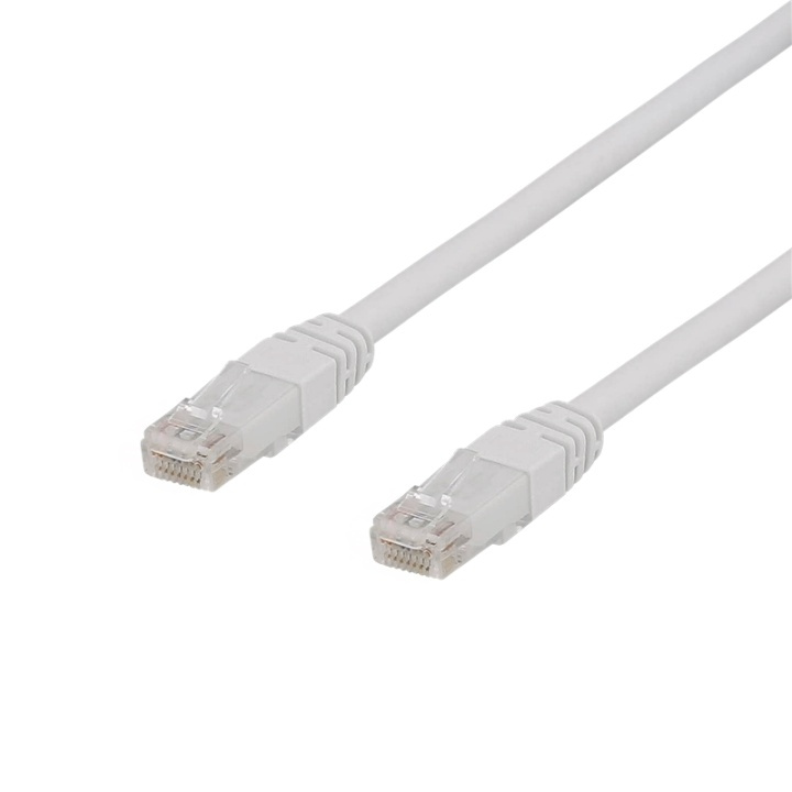 DELTACO U/UTP Cat6a patch cable, 0,5m, 500MHz, LSZH, white i gruppen Datautstyr / Kabler og adaptere / Nettverk / Cat6 hos TP E-commerce Nordic AB (38-53598)