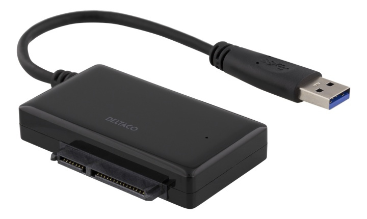 DELTACO USB 3.0 til SATA 6GB/s adapter, for 2,5