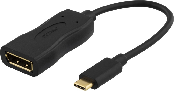 DELTACO USB 3.1 til DisplayPort adapter, USB type C - DP Ho , svart i gruppen Datautstyr / Kabler og adaptere / DisplayPort / Adaptere hos TP E-commerce Nordic AB (38-53770)