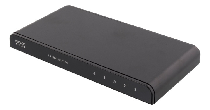 HDMI-splitter, 1 enhet til 4 skjermer, HDMI 2.0, 4K, UHD, 3D, svart i gruppen Datautstyr / Kabler og adaptere / HDMI/VGA/DVI-switcher hos TP E-commerce Nordic AB (38-53927)