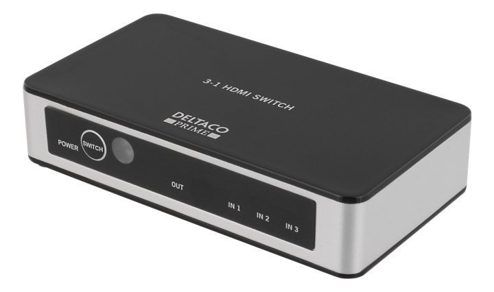 Premium HDMI-bryter med 3 porter, IR-fjernkontroll, Ultra HD i 60 Hz, svart i gruppen Datautstyr / Kabler og adaptere / HDMI/VGA/DVI-switcher hos TP E-commerce Nordic AB (38-53940)