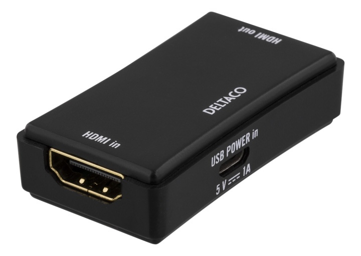 DELTACO HDMI Repeater Extends the lenght of HDMI Cable up to 50m i gruppen Elektronikk / Kabler og adaptere / HDMI / Adaptere hos TP E-commerce Nordic AB (38-53949)