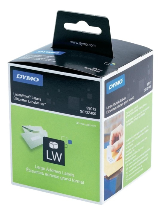 DYMO LW Large adresseetiketter - Lavt inngangsvolum, 89x36mm, 1x260 etikett i gruppen Datautstyr / Skrivere og tilbehør / Skrivere / Merkemaskiner og tilbehør / Etiketter hos TP E-commerce Nordic AB (38-54399)