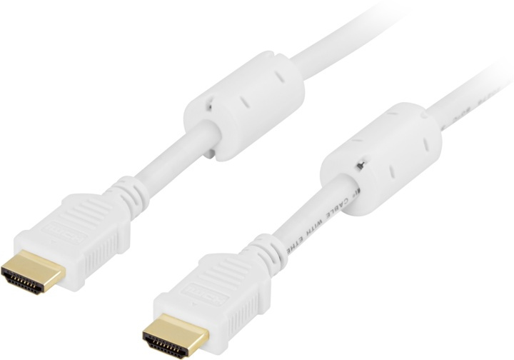 DELTACO HDMI-kabel, 19-pin ha-ha, 1080i, vit, 10m i gruppen Elektronikk / Kabler og adaptere / HDMI / Kabler hos TP E-commerce Nordic AB (38-5508)