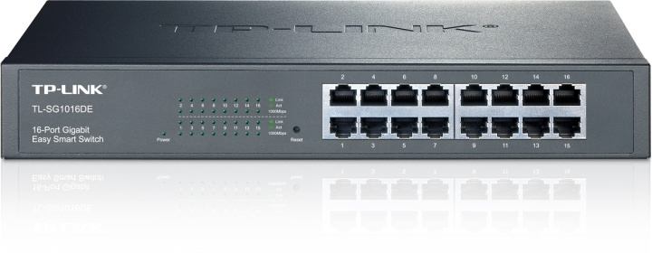 TP-LINK, nätverksswitch, 16-ports 10/100/1000Mbps, RJ45, svart i gruppen Datautstyr / Nettverk / Switcher / 10/100/1000Mbps hos TP E-commerce Nordic AB (38-55809)