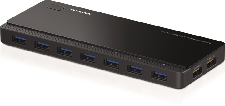 TP-Link UH720, USB 3.0 hubb med 7 portar, 2xladdningsportar, svart i gruppen Datautstyr / Datamaskin Tilbehør / USB-Hubs hos TP E-commerce Nordic AB (38-55826)
