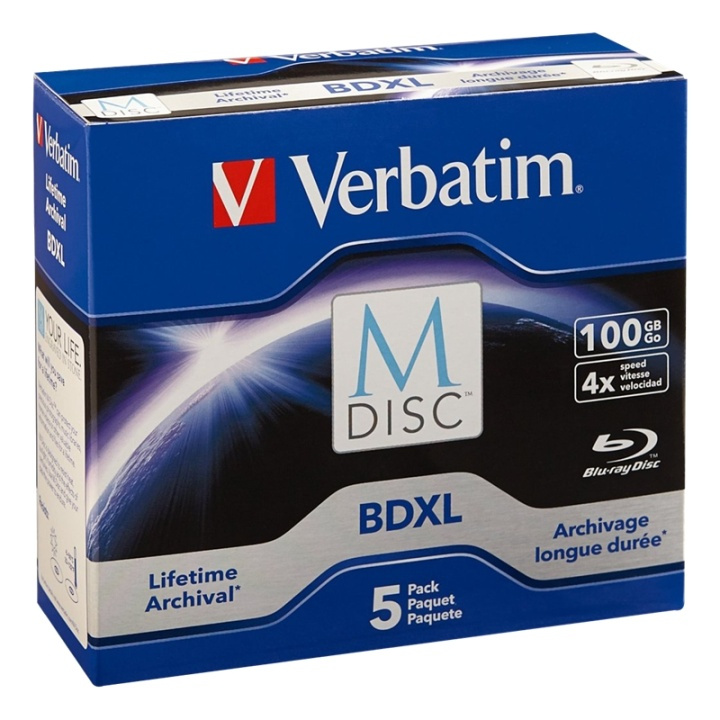 Verbatim BD-R M-disc enkeltlag 4X med ripebeskyttet overflate i gruppen Elektronikk / Lagringsmedia / CD/DVD/BD-plater / Blu-Ray hos TP E-commerce Nordic AB (38-55906)