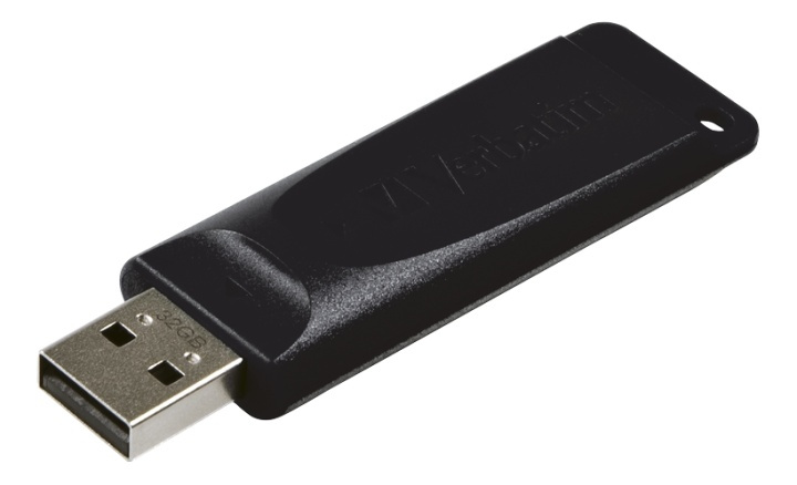 Verbatim USB DRIVE 2.0 STORE N GO SLIDER 32 GB SVART i gruppen Elektronikk / Lagringsmedia / USB-Pinner / USB 2.0 hos TP E-commerce Nordic AB (38-55953)