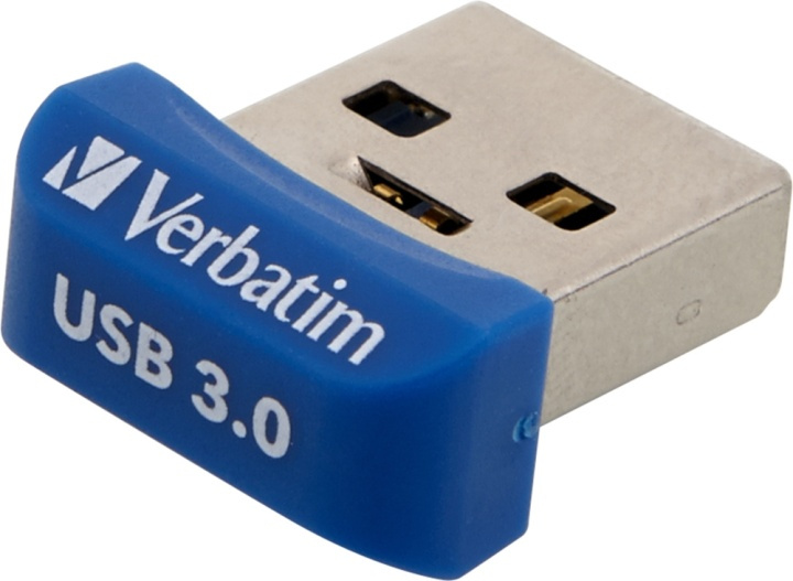 Verbatim StoreNStay Nano U3, USB3.0 minne, 16GB, blå i gruppen Elektronikk / Lagringsmedia / USB-Pinner / USB 3.0 hos TP E-commerce Nordic AB (38-55954)