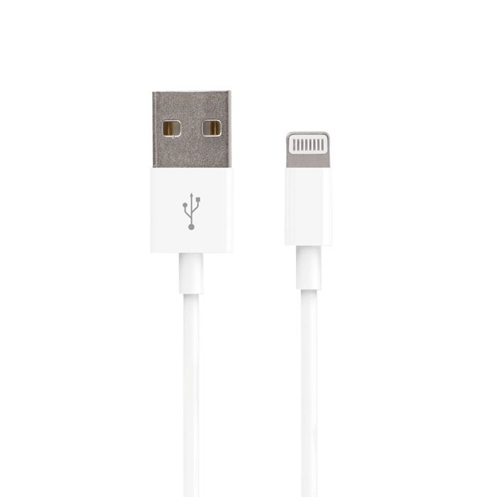 Forever iPhone 5/6/7/8 Lightning-kabel, hvit i gruppen SMARTTELEFON & NETTBRETT / Ladere og Kabler / Kabler / Kabler Lightning hos TP E-commerce Nordic AB (38-56686)