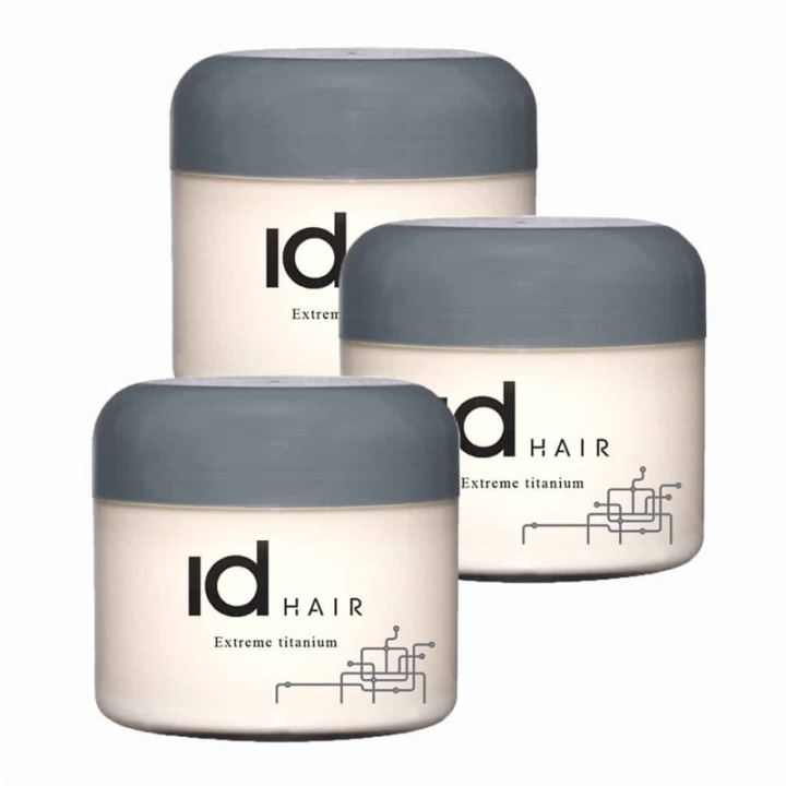 ID Hair ID Hair 3-pakning Extreme Titanium Wax 100 ml i gruppen HELSE OG SKJØNNHET / Hår & styling / Hårstyling / Hårvoks hos TP E-commerce Nordic AB (38-57376)