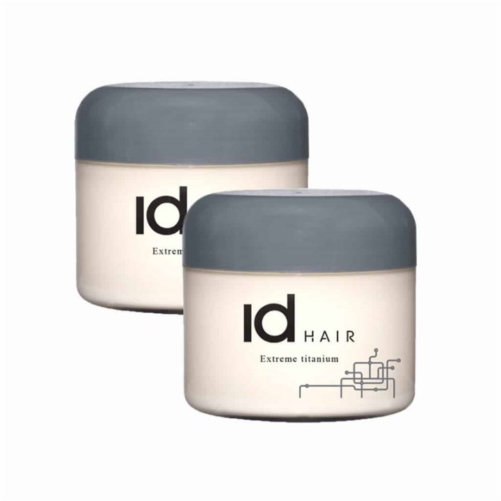 ID Hair ID Hair 2-pakning Extreme Titanium Wax 100 ml i gruppen HELSE OG SKJØNNHET / Hår & styling / Hårstyling / Hårvoks hos TP E-commerce Nordic AB (38-57377)