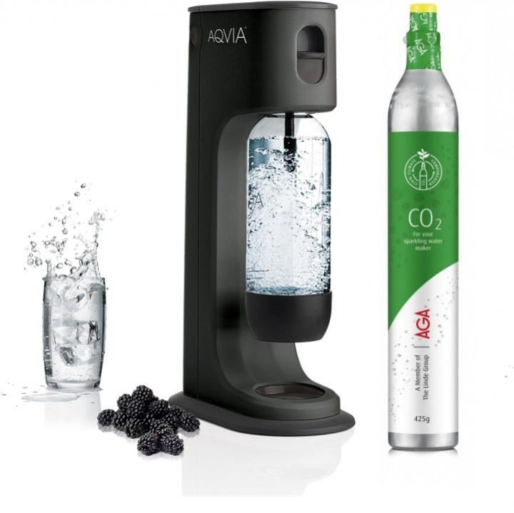 AGA Aqvia Balance (Black) inkl. Kolsyrepatron i gruppen HJEM, HUS OG HAGE / Husholdningsapparater / Vann og juice / Kullsyremaskin / Maskiner hos TP E-commerce Nordic AB (38-5877SP)