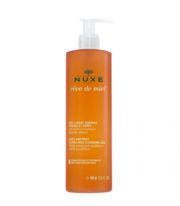 Nuxe Reve de Miel Face & Body Ultra-Rich Cleansing Gel 400 ml i gruppen HELSE OG SKJØNNHET / Hudpleie / Ansikt / Rengjøring hos TP E-commerce Nordic AB (38-58903)
