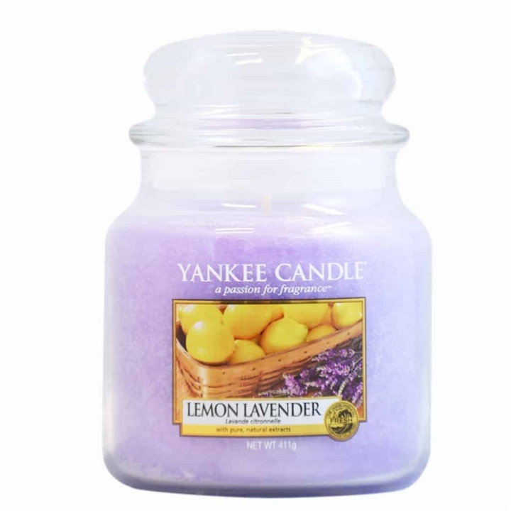 Yankee Candle Classic Medium Jar Lemon Lavender Candle 411g i gruppen HELSE OG SKJØNNHET / Duft og parfyme / Andre dufter / Duftlys hos TP E-commerce Nordic AB (38-59256)