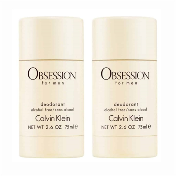 2-pack Calvin Klein Obsession For Men Deostick 75ml i gruppen HELSE OG SKJØNNHET / Duft og parfyme / Deodorant / Deo for han hos TP E-commerce Nordic AB (38-59364)