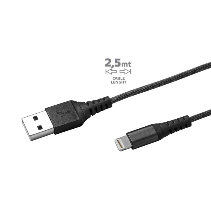 Celly Extreme Cable Lightning 25cm S (USBLIGHTNYL25BK) i gruppen SMARTTELEFON & NETTBRETT / Ladere og Kabler / Kabler / Kabler Lightning hos TP E-commerce Nordic AB (38-59727)