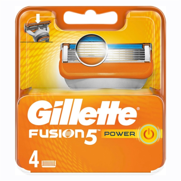 Gillette Barberblad Fusion Power 4-pakning (852475) i gruppen HELSE OG SKJØNNHET / Hår & styling / Barbering og trimming / Barberhøvler og tilbehør hos TP E-commerce Nordic AB (38-60047)