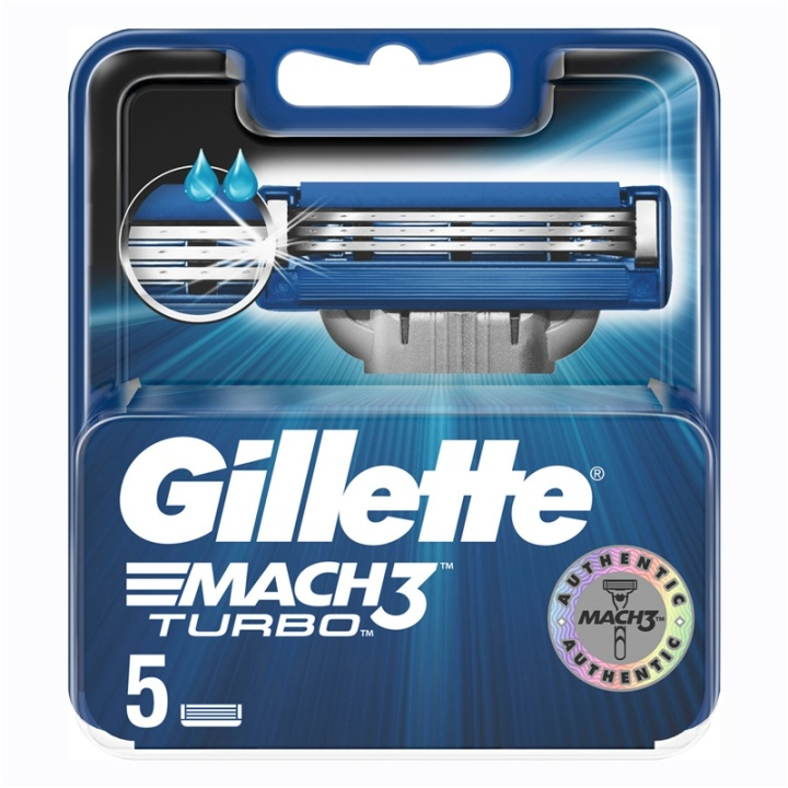 Gillette Barberblad Mach3 Turbo 5-pakning (462803) i gruppen HELSE OG SKJØNNHET / Hår & styling / Barbering og trimming / Barberhøvler og tilbehør hos TP E-commerce Nordic AB (38-60048)