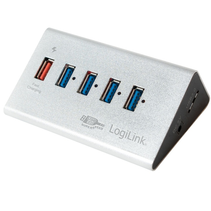 LogiLink USB 3.0-hub 4+1 fast charge (UA0227) i gruppen Datautstyr / Datamaskin Tilbehør / USB-Hubs hos TP E-commerce Nordic AB (38-60472)