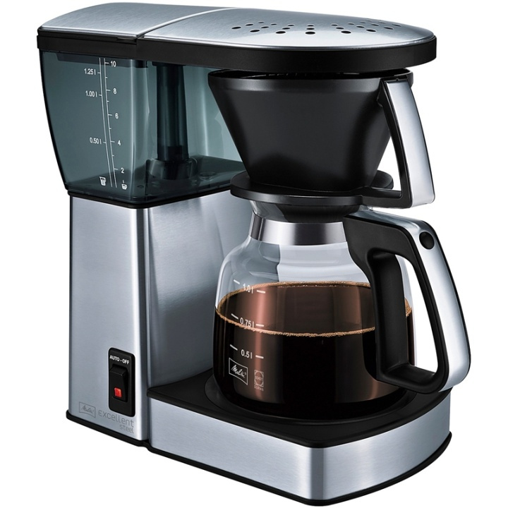 Melitta Excellent 4.0 kaffetrakter i stål i gruppen HJEM, HUS OG HAGE / Husholdningsapparater / Kaffe og espresso / Kaffetraktere hos TP E-commerce Nordic AB (38-60502)