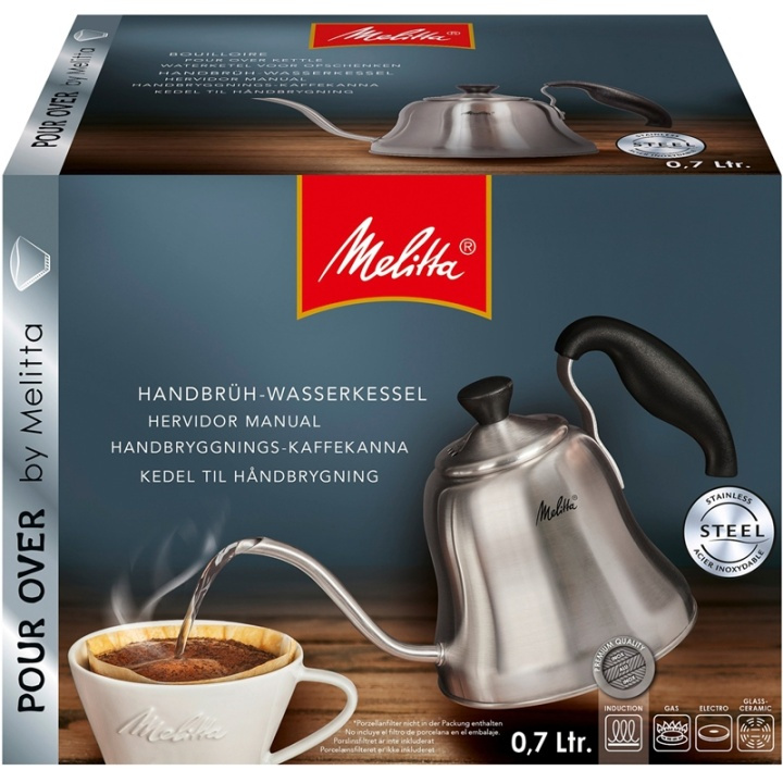 Melitta Pour Over Vattenkanna Steel (99174) i gruppen HJEM, HUS OG HAGE / Husholdningsapparater / Kaffe og espresso / Kaffetraktere hos TP E-commerce Nordic AB (38-60510)