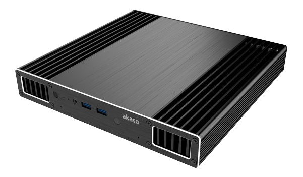 Akasa Plato X7 Slim vifteløst kabinett, Intel 7. generasjons NUC, svart i gruppen Datautstyr / PC-Komponenter / Chassis hos TP E-commerce Nordic AB (38-61160)