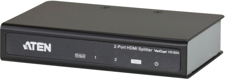 ATEN 2-ports HDMI-splitter, en till två skärmar, UHD, 1080p, 3D, sv i gruppen Datautstyr / Kabler og adaptere / HDMI/VGA/DVI-switcher hos TP E-commerce Nordic AB (38-61278)