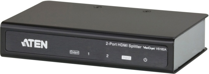 ATEN 2-port HDMI-splitter, én til to skjermer, UHD, 1080p, 3D, svart i gruppen Datautstyr / Kabler og adaptere / HDMI/VGA/DVI-switcher hos TP E-commerce Nordic AB (38-61278)
