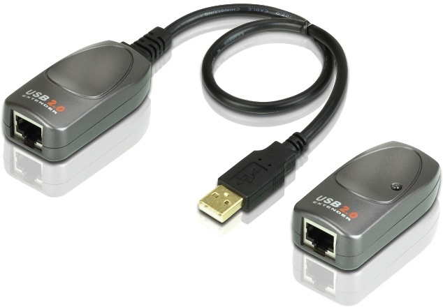 ATEN UCE260, USB 2.0 förlängning via Ethernet, 60m, 480Mb/s, sv/grå i gruppen Datautstyr / Kabler og adaptere / USB / USB-A / Adaptere hos TP E-commerce Nordic AB (38-61293)