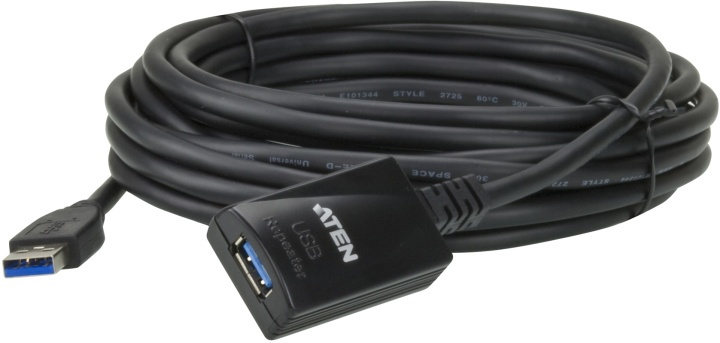 ATEN UE350, aktiv USB 3.0 förlängningskabel, hane - hona, 5m, svart i gruppen Datautstyr / Kabler og adaptere / USB / USB-A / Kabler hos TP E-commerce Nordic AB (38-61294)