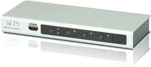 ATEN VS481B, HDMI-switch, 4 ingångar - 1 utgång, UHD/4K, silver i gruppen Datautstyr / Kabler og adaptere / HDMI/VGA/DVI-switcher hos TP E-commerce Nordic AB (38-61304)