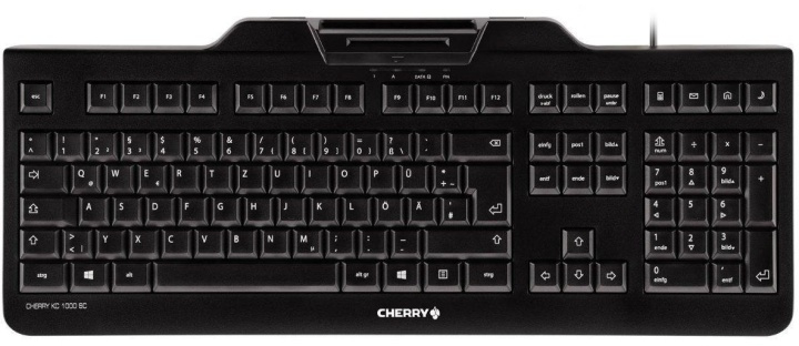 Cherry KC 1000 SC, tangentbord med kortläsare, nordisk layout, svart i gruppen Datautstyr / Mus & Tastatur / Tastatur / Kablede hos TP E-commerce Nordic AB (38-61359)