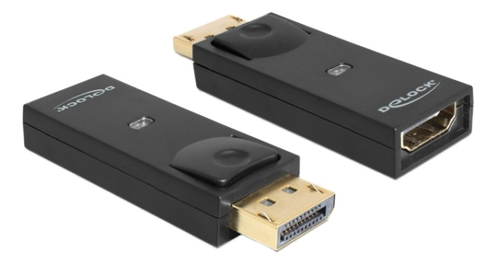 DeLOCK Adapter Displayport 1.1 hann til HDMI hunn, 3840x2160, svart i gruppen Elektronikk / Kabler og adaptere / HDMI / Adaptere hos TP E-commerce Nordic AB (38-61425)