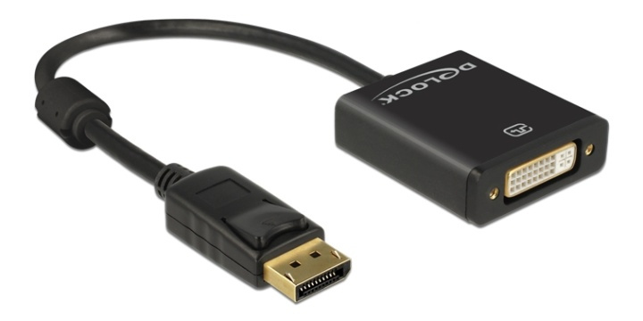 DeLOCK Adapter Displayport 1.2 hann > DVI hunn 4K Aktiv svart i gruppen Datautstyr / Kabler og adaptere / DisplayPort / Adaptere hos TP E-commerce Nordic AB (38-61429)