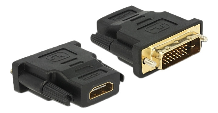DeLOCK Adapter DVI 24+1-pinners hann > HDMI hunn i gruppen Datautstyr / Kabler og adaptere / DVI / Adaptere hos TP E-commerce Nordic AB (38-61430)