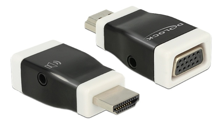 Delock Adapter HDMI-A male > VGA female with Audio i gruppen Elektronikk / Kabler og adaptere / HDMI / Adaptere hos TP E-commerce Nordic AB (38-61435)