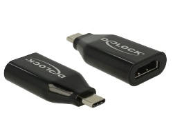 DeLOCK Adapter USB Type-C hann til HDMI hunn, 4K 60 Hz, svart i gruppen Elektronikk / Kabler og adaptere / HDMI / Adaptere hos TP E-commerce Nordic AB (38-61438)