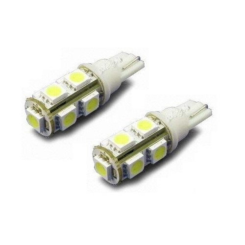 LED-posisjonslys, sokkel W5W, 9-LED (2-pakning) i gruppen Bil / Bilbelysning / Dioder og lys / W5W (T10) hos TP E-commerce Nordic AB (38-6145)